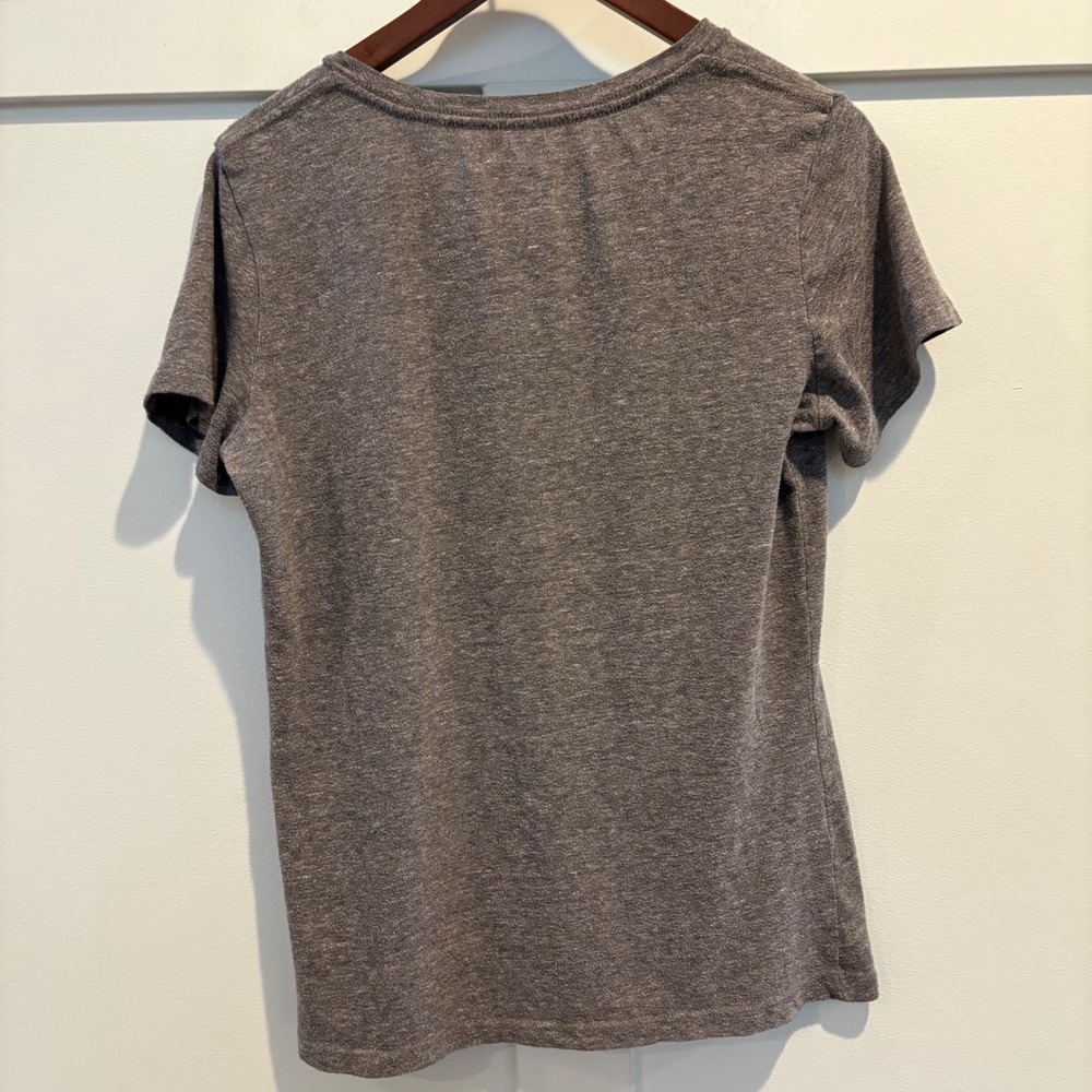 Jansport Harvard‎ University Shirt Women Size Large Gray Skinny Tee Short Sleeve - Picture 6 of 10